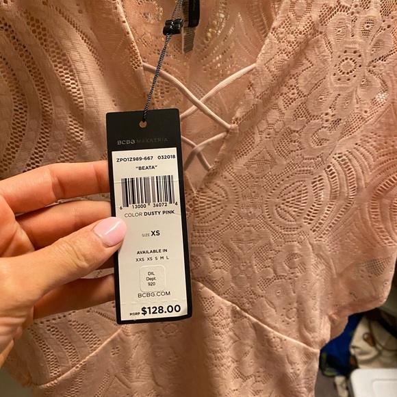BCBG pink lace bodysuit - Picture 3 of 3